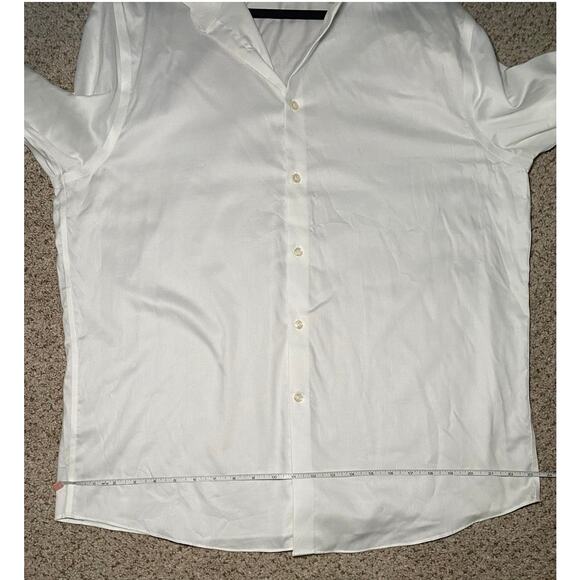 Michael Kors - Men's White Airsoft Stretch - Dress Shirt - Size XL - Picture 5 of 12